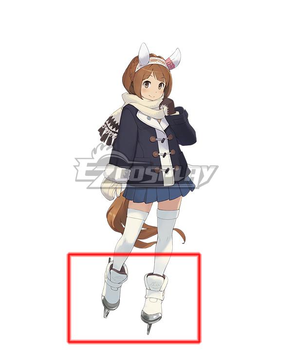 Uma Musume: Pretty Derby Game Yukino Bijin White Cosplay Shoes