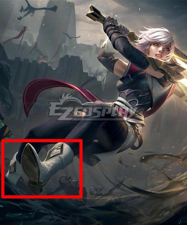 League of Legends LOL Sentinel Riven White Cosplay Shoes