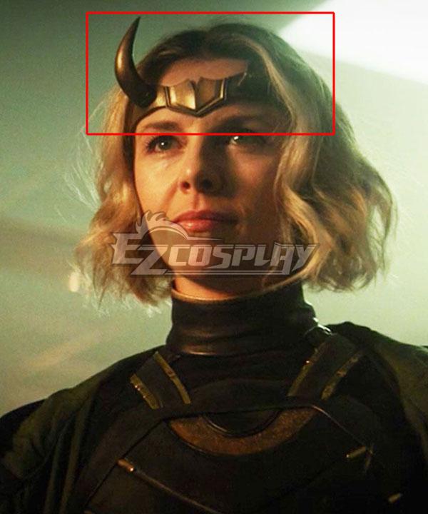 Marvel 2021 Loki Sylvie Lushton Lady Loki Horn Mask Cosplay Accessory Prop
