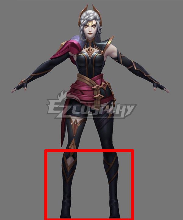 League of Legends LOL Resolute Sentinel Diana Black Shoes Cosplay Boots