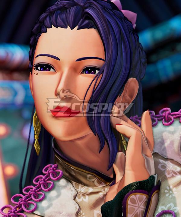 The King Of Fighters XIV KOF Luong Purple Cosplay Wig
