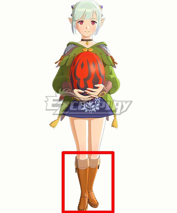 Monster Hunter Stories 2: Wings of Ruin Ena Yellow Shoes Cosplay Boots