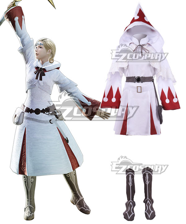Final Fantasy XIV FF14 White Mage B Edition Cosplay Costume