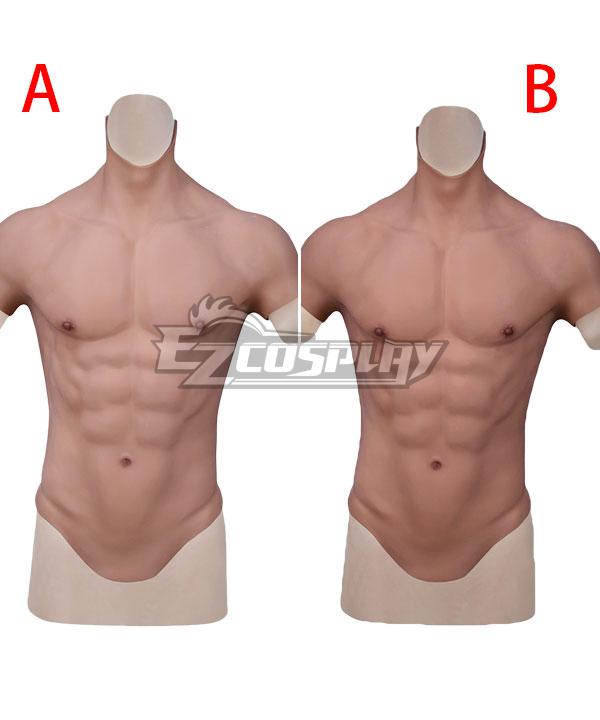 Silicone False Fake Muscle Chest Man Cosplay Accessory Prop
