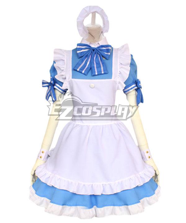 Blue & White Maid Dress Rabbit Cosplay Costume - EMDS056Y