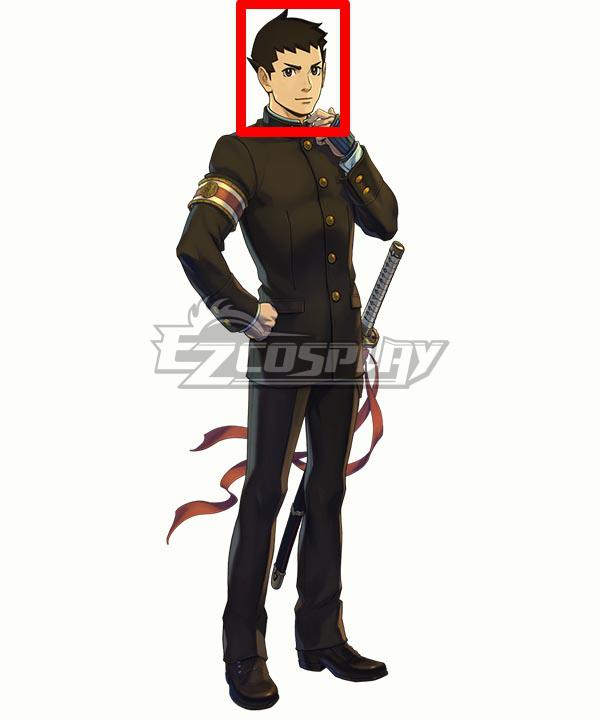 The Great Ace Attorney Chronicles The Ancestral Ace Attorney Ryunosuke Naruhodo Black Cosplay Wig