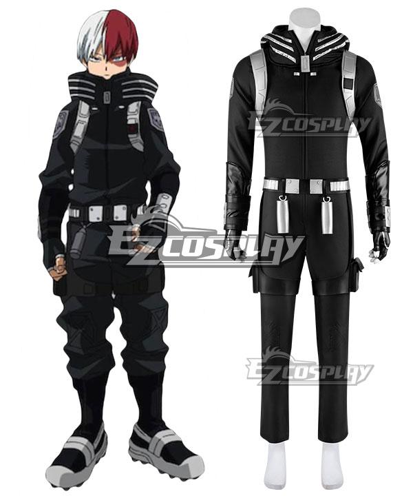 My Hero Academia World Heroes Mission Boku No Hero Akademia Shoto Todoroki Winter Suit Cosplay Costume - Black Edition