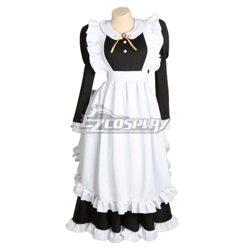 White & Black Maid Dress Cosplay Costume - EMDS053Y