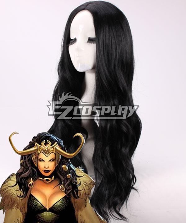 Marvel Comic Lady Loki Black Cosplay Wig