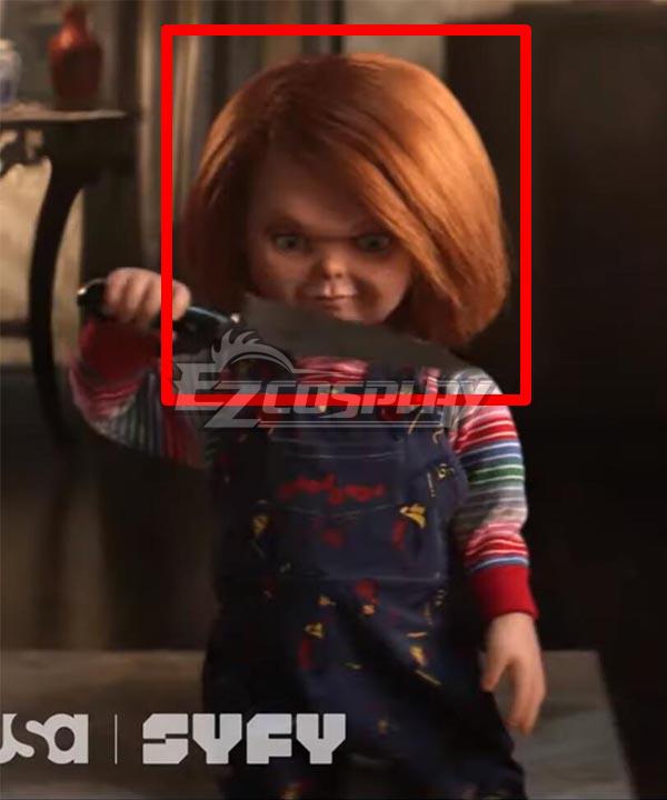 Horror Bishoujo Child's Play 2021 New Series Chucky Halloween Golden Orange Cosplay Wig