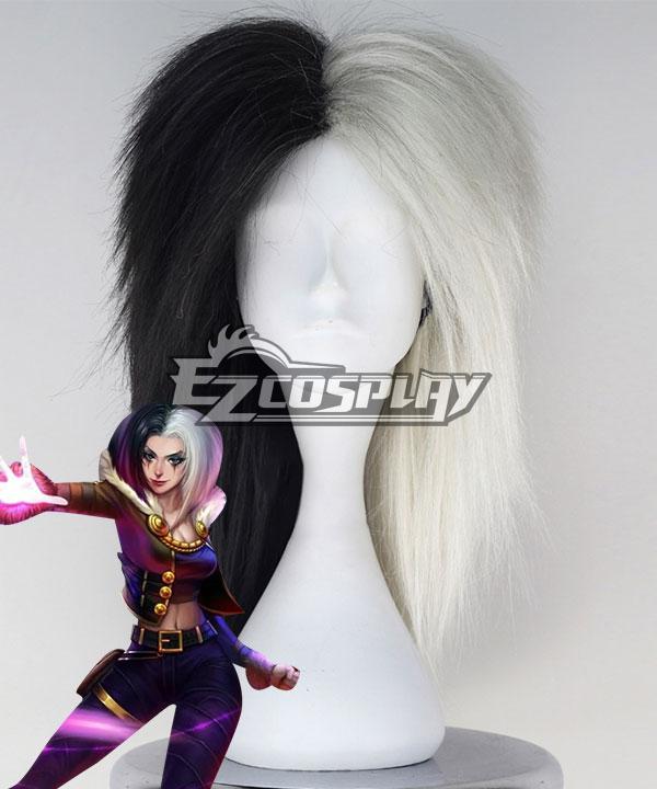 League Of Legends LOL Wicked LeBlanc Black And White Cosplay Wig