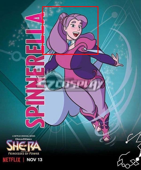 She-Ra And The Princesses Of Power Spinnerella Purple Cosplay Wig