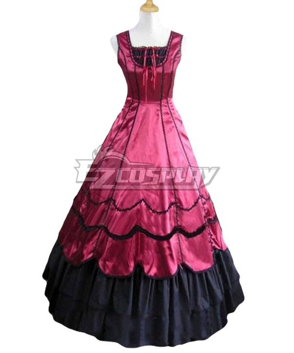 Women Girls Gothic Lolita Sleeveless Classic Lolita Dress Multi Colors Costume 1G