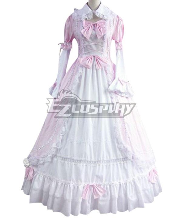 Women Girls Gothic Lolita Long Sleeves Classic Lolita Dress Multi Colors Costume 1K