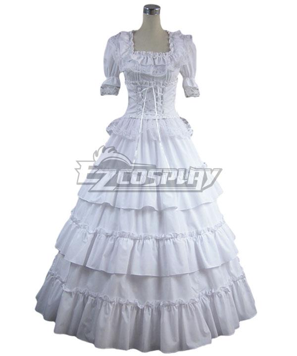 Women Girls Gothic Lolita Short Sleeves Classic Lolita Dress Multi Colors Costume 1O
