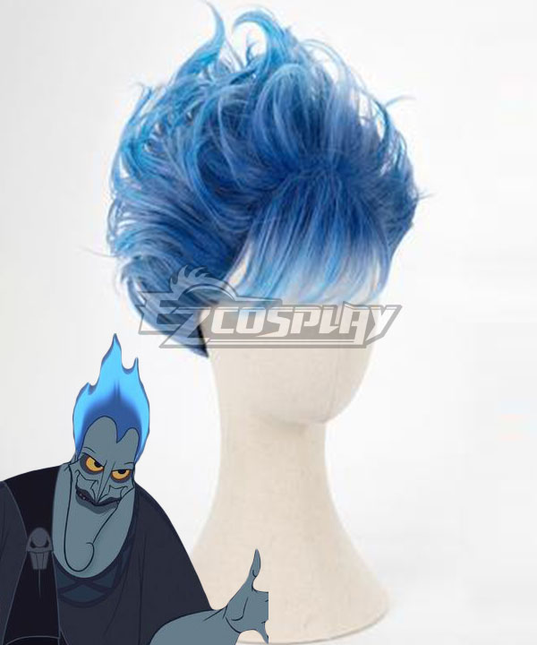 Disney Hercules Hades Blue Cosplay Wig