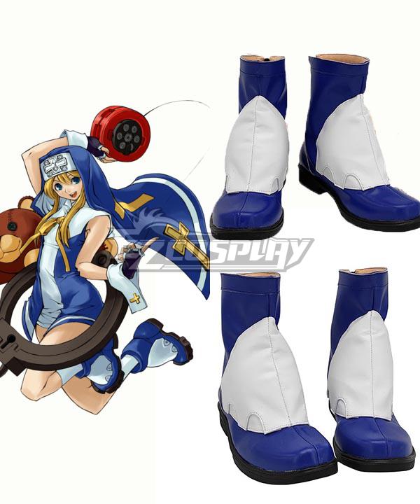 Guilty Gear Bridget Blue White Cosplay Shoes