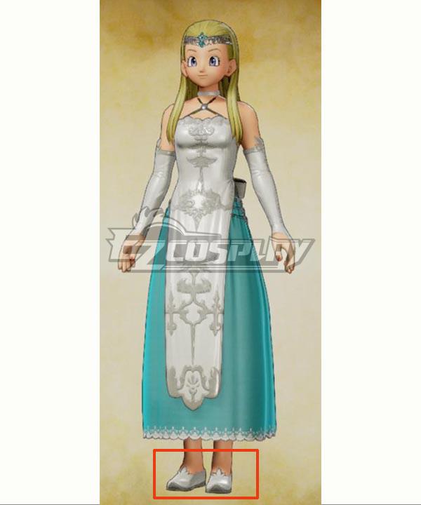 Dragon Quest XI: Echoes of an Elusive Age DQ11 Serena Silver Cosplay Shoes