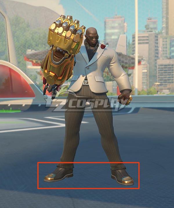 OverWatch OW Karate Doomfist Black Cosplay Shoes