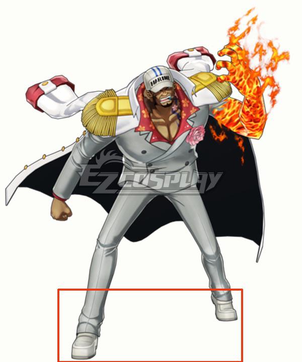 One Piece Akainu Sakazuki White Cosplay Shoes