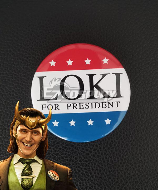 Marvel 2021 Loki President Loki Badge Halloween Cosplay Accessory Prop