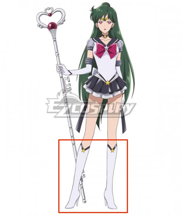 Sailor Moon Eternal 2 Meiou Setsuna Sailor Pluto White Cosplay Boots