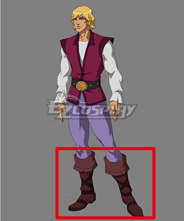Masters of the Universe: Revelation Prince Adam Brown Shoes Cosplay Boots