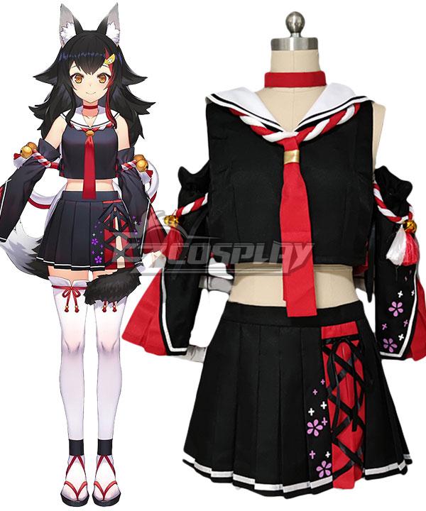 Vtuber Hololive Virtual YouTuber Ookami Mio Cosplay Costume B Edition