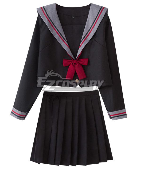 Black Long Sleeves School Uniform Cosplay Costume - ESU001Y