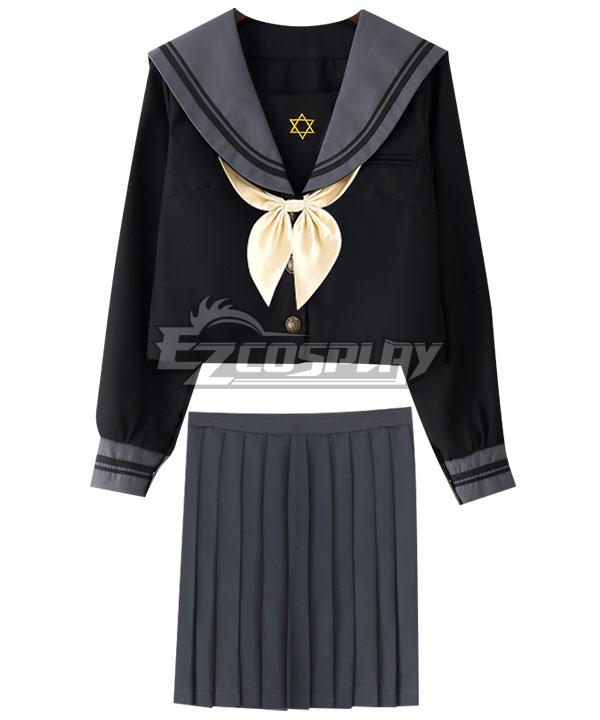 Black Long Sleeves School Uniform Cosplay Costume -ESU004Y