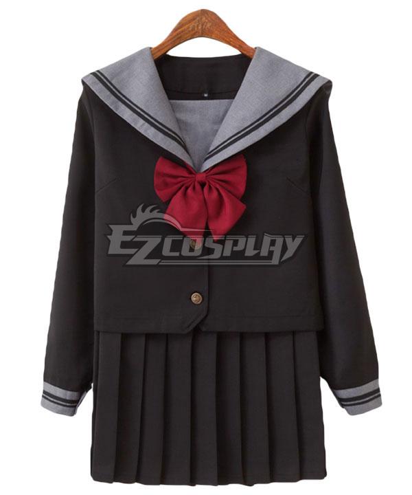 Black Long Sleeves School Uniform Cosplay Costume ESU011Y