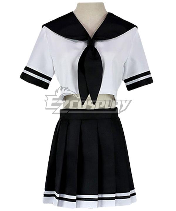 Black Short Sleeves School Uniform Cosplay Costume - ESU002Y
