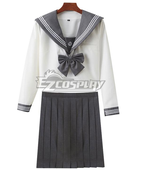White Long Sleeves School Uniform Cosplay Costume ESU007Y