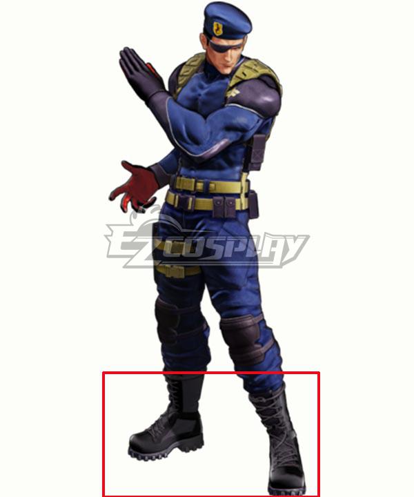 The King Of Fighters KOF XV Heidern Black Shoes Cosplay Boots