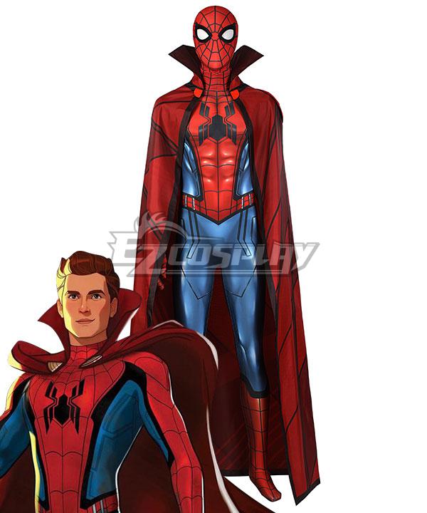 Marvel What IF Zombie Hunter Spider-man Peter Parker Jumpsuit Zentai Cosplay Costume