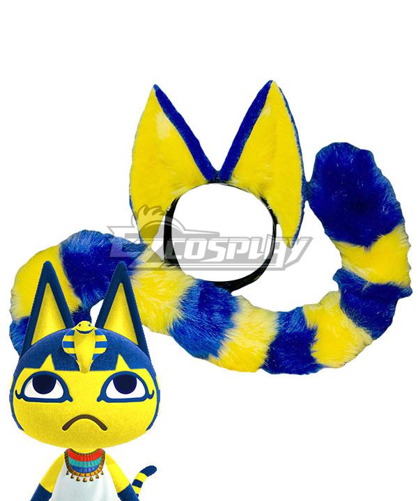 Animal Crossing Ankha Zone Ears and Tail Cosplay Accessory Prop