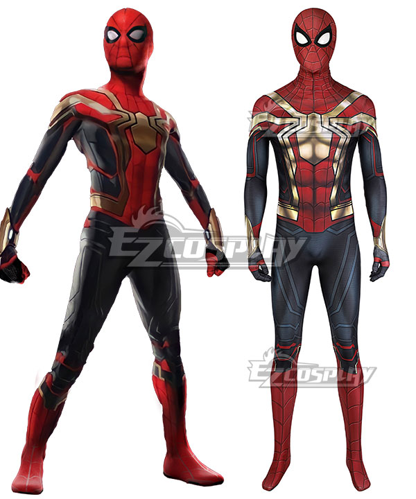 Marvel Spider-Man 3 No Way Home Spider Man Peter Parker Iron Spider Suit Jumpsuit Zentai Halloween Cosplay Costume