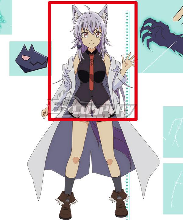 Miss Kuroitsu from the Monster Development Department Wolf Bete Grey White Cosplay Wig