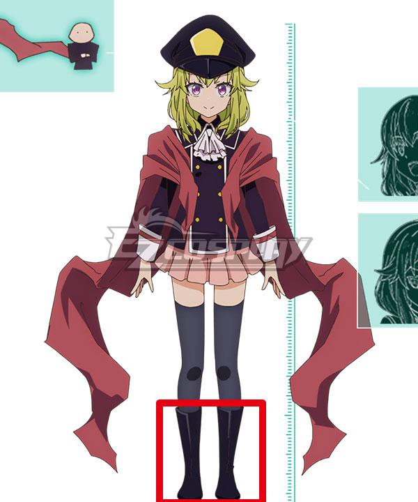 Miss Kuroitsu from the Monster Development Department Akashic Black Cosplay Shoes