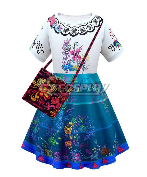blue dress for baby girl New Encanto Isabela Inspirated Cosplay Girl Costume Dresses – ilovethedress main image 0