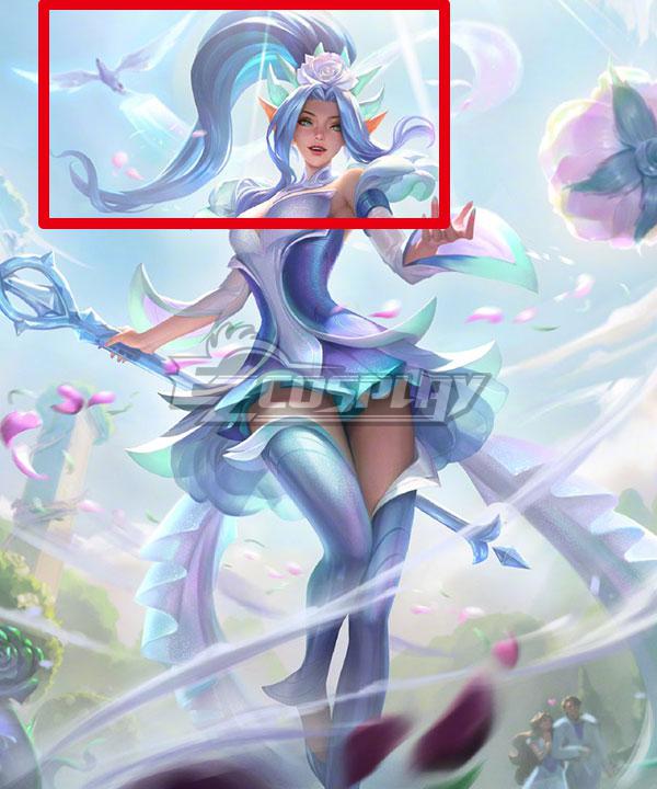 League of Legends LOL Crystal Rose Janna Blue Cosplay Wig