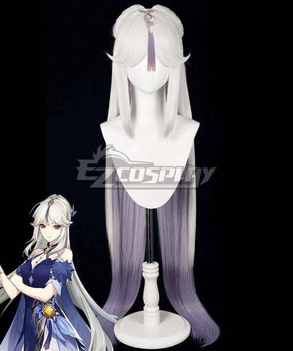 Genshin Impact Ningguang Orchid's Evening Silver Purple Cosplay Wig