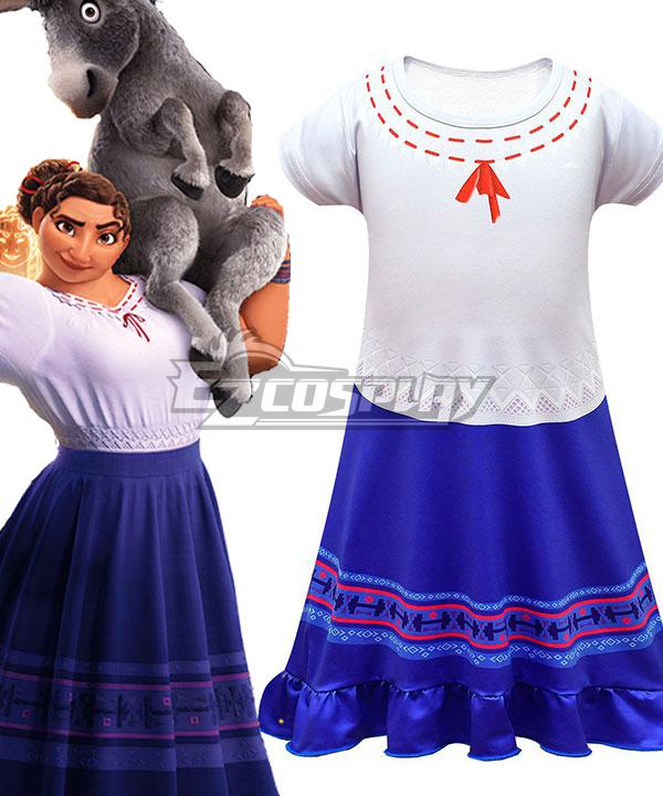 Disney Encanto Luisa Madrigal Dress Kids Halloween Cosplay Costume