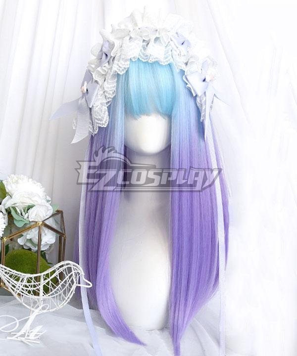 Japan Harajuku Lolita Series Blue Purple Cosplay Wig EWG5080Y