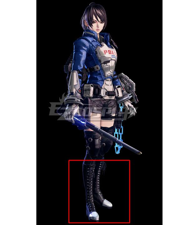 Astral Chain Akira Howard Female Black Shoes Cosplay Boots