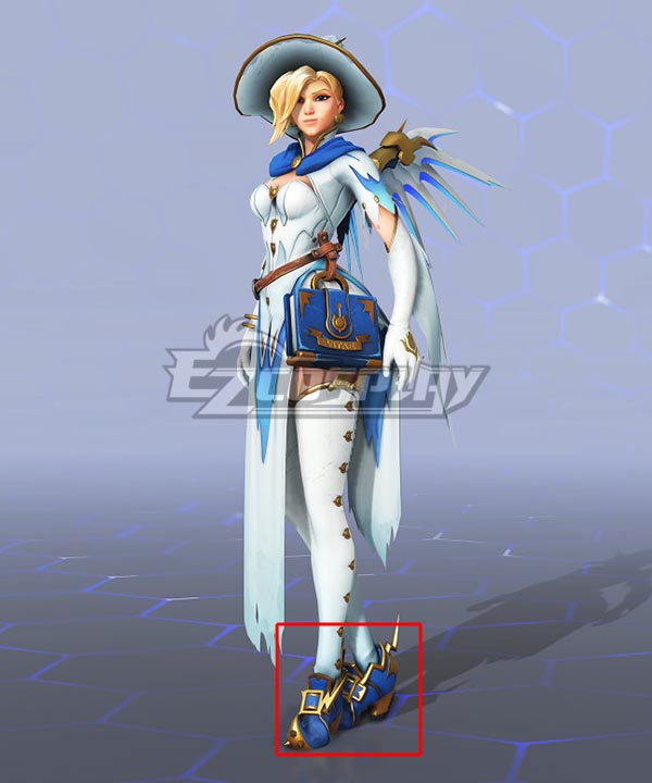 Overwatch 6th Anniversary Remix Mage Mercy Cosplay Shoes