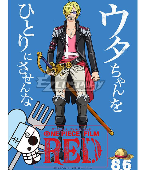 One Piece Film Red 2022 Movie Vinsmoke Sanji Shoes Cosplay Boots