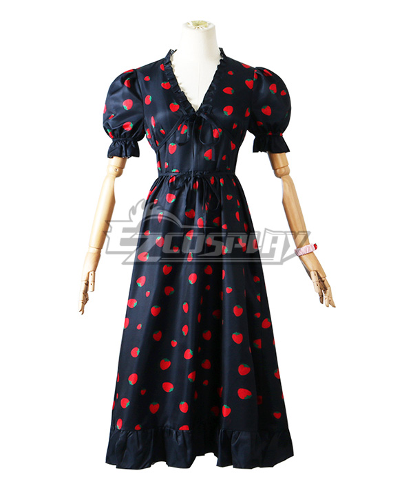 Kids Size SPY×FAMILY Anya Forger Black Dress Cosplay Costume