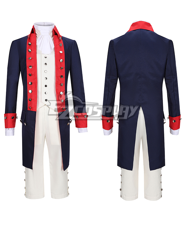 Colonial Hamilton Military Red Blue Edition Cosplay Costume