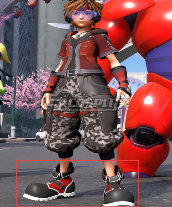 Kingdom Hearts III Kingdom Hearts 3 Sora Big Hero 6 Red Shoes Cosplay Boots
